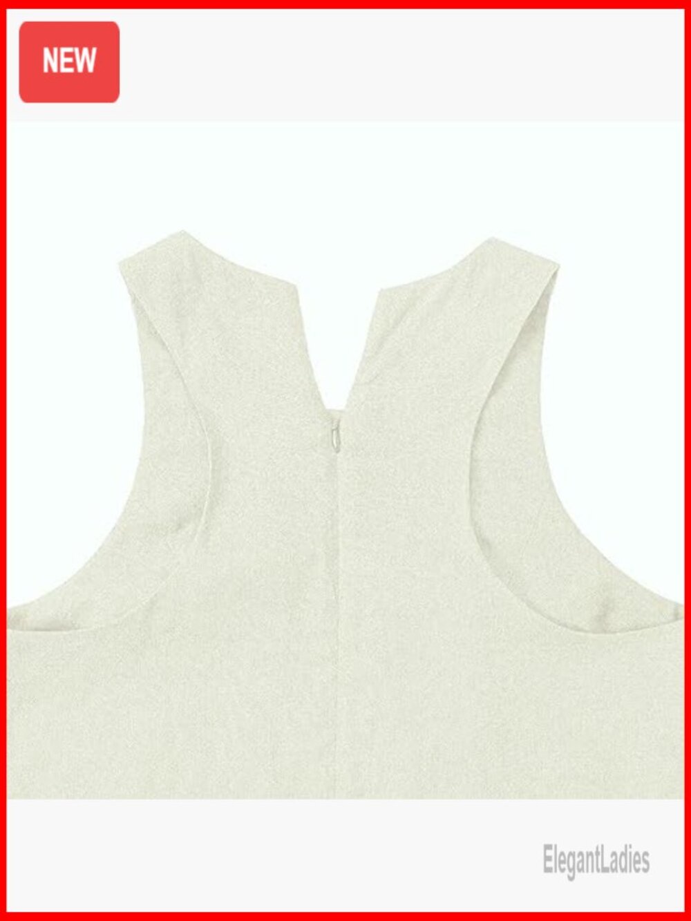 Sleeveless Linen Maxi Dress with Pockets U-Neck Casual - Picture 5 of 7